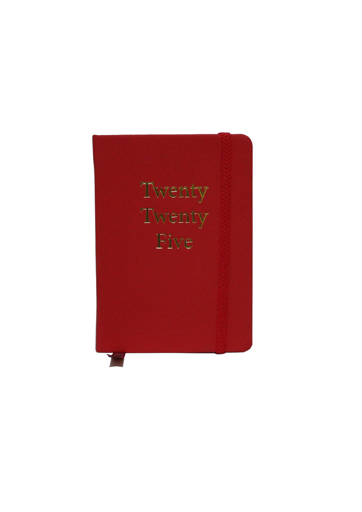 Red A6 Classic Leather Planner