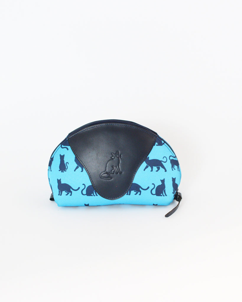 Cats Leather x Fabric Makeup Case