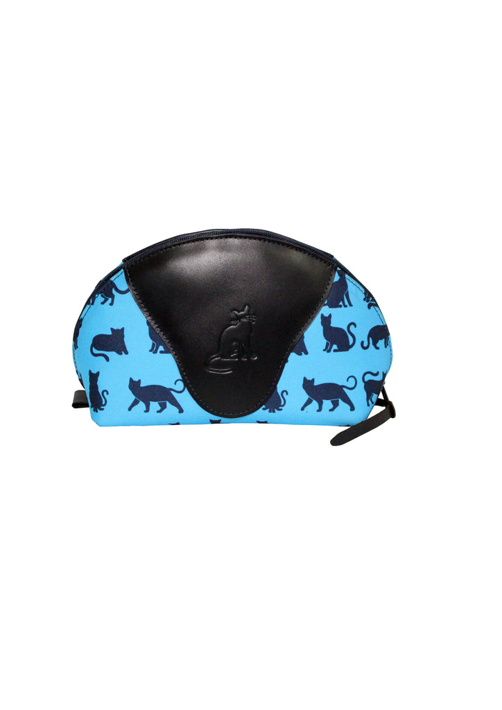 Cats Leather x Fabric Makeup Case