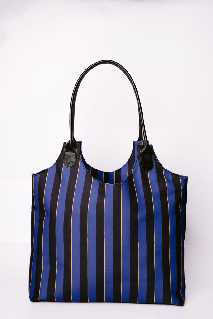 Blue & Black Tote Bag