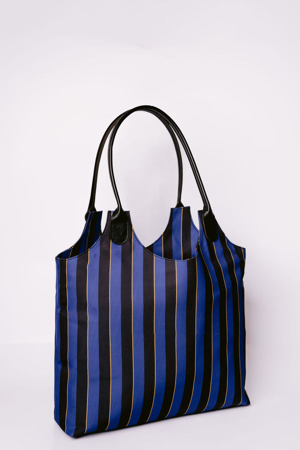 Blue & Black Tote Bag