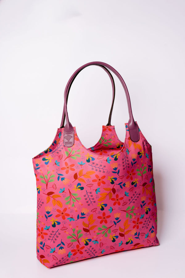 Floral Pink Tote Bag