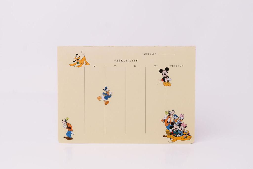 Mickey and friends, undated weekly planner