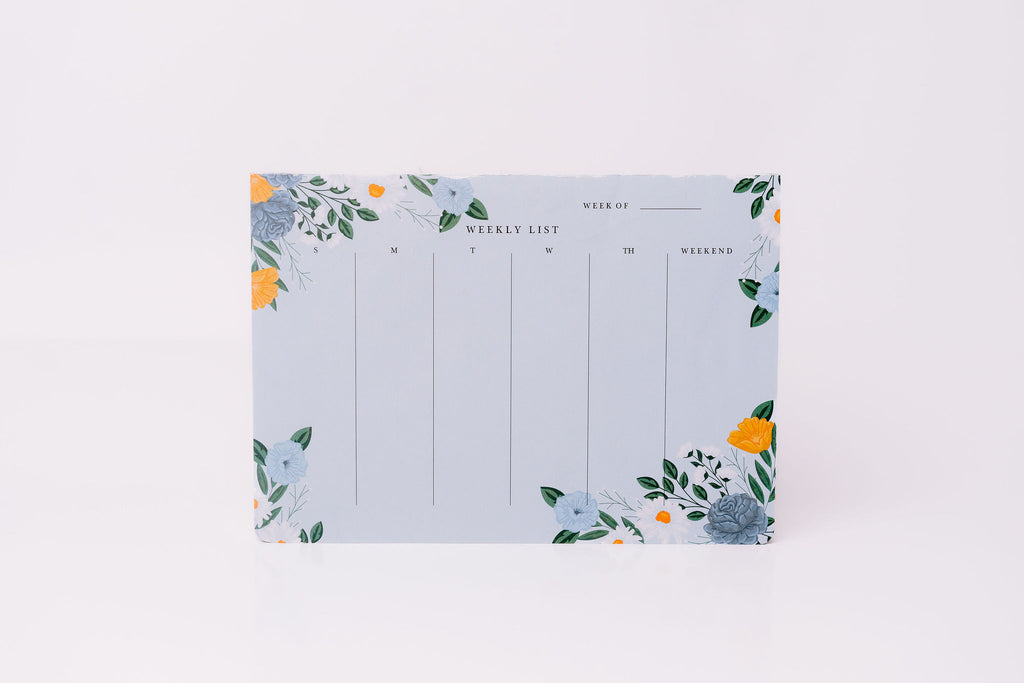 Floral design 5, undated weekly planner