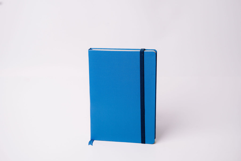 Sky Blue Classic Leather A5 Notebook