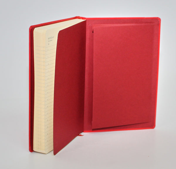 Red Classic Leather A5 Daily Planner