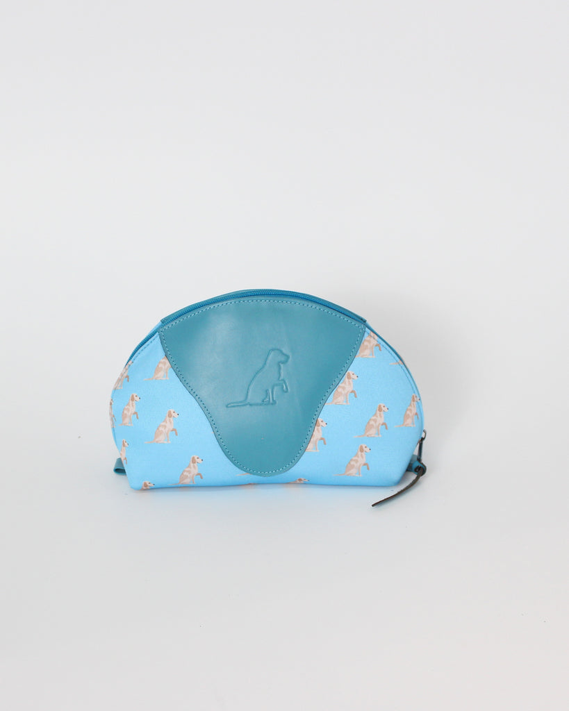 Labrador Leather x Fabric Makeup Case