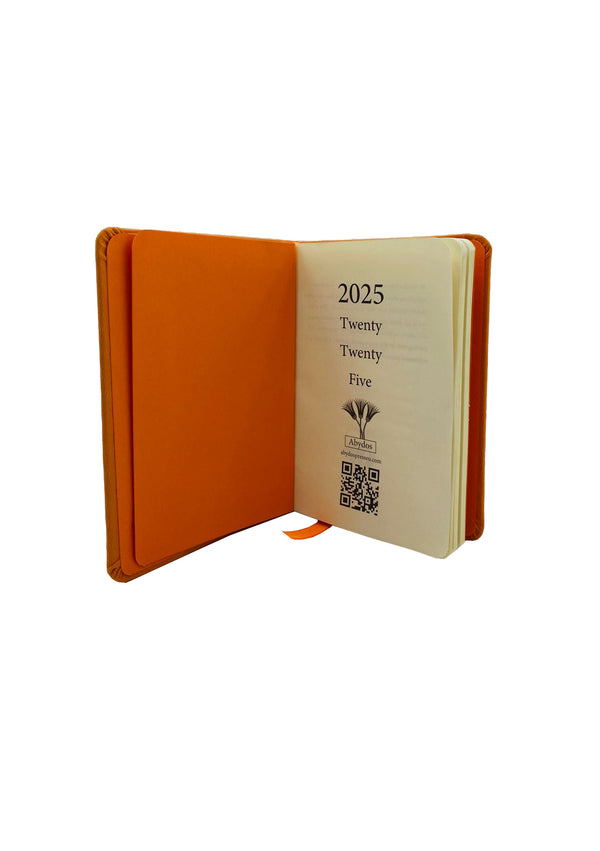 Orange A6 Classic Leather Planner