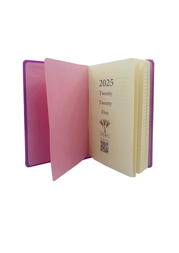 Purple A5 Classic Leather Planner