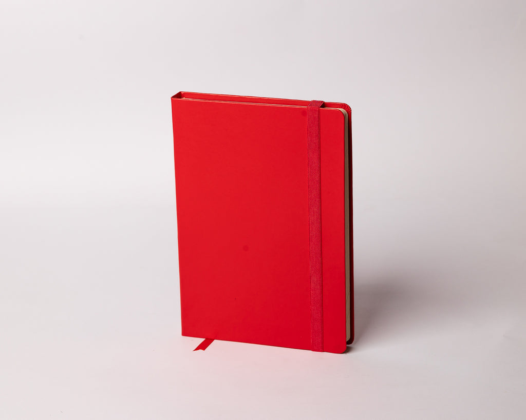 Red  Classic Leather A5  Notebook