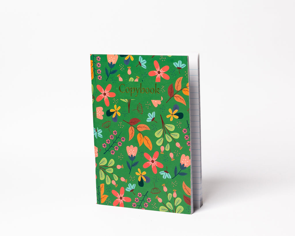 Floral Copybook - Softcover, A5, Lined