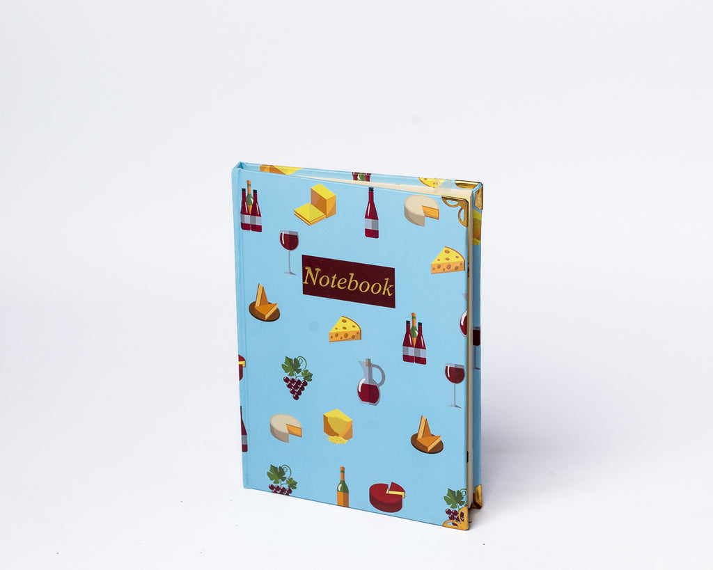 Wine & Cheese Notebook - Hardcover, A5, Lined