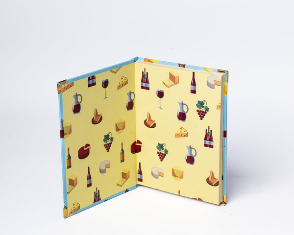 Wine & Cheese Notebook - Hardcover, A5, Lined