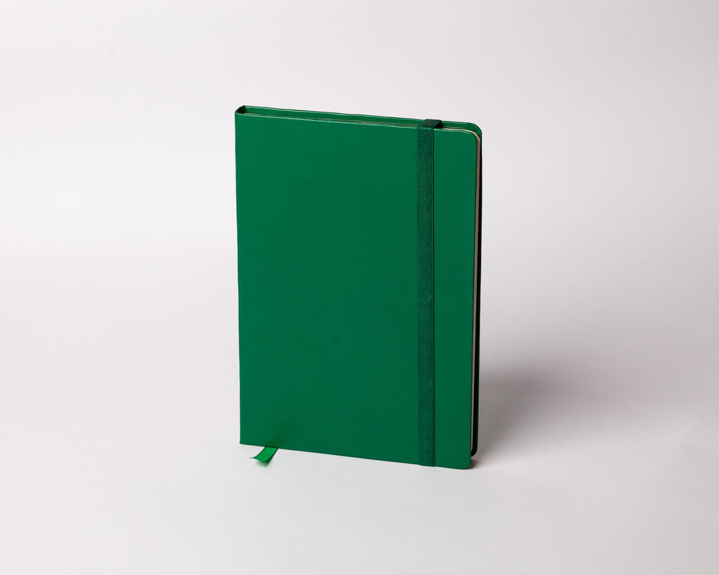 Green Classic Leather Notebook - A5, Lined