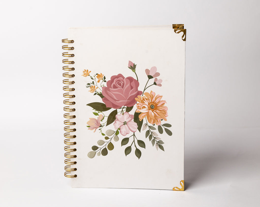 Bouquet Spiral Notebook - Hardcover, A4, Lined